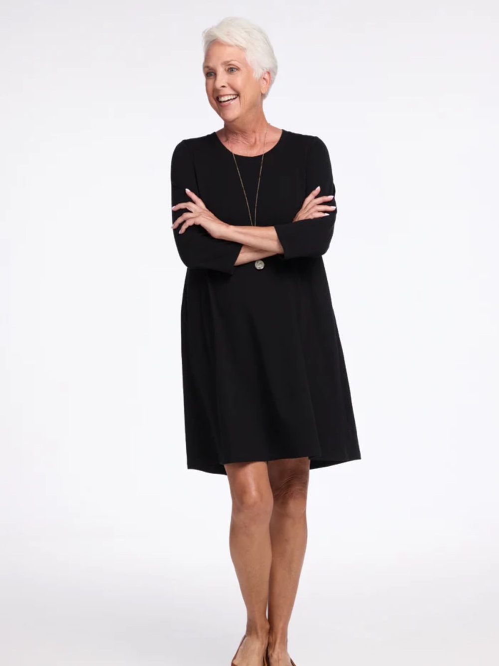 Woolx Women's Rissa A Line Black Merino Wool Dress Size XL